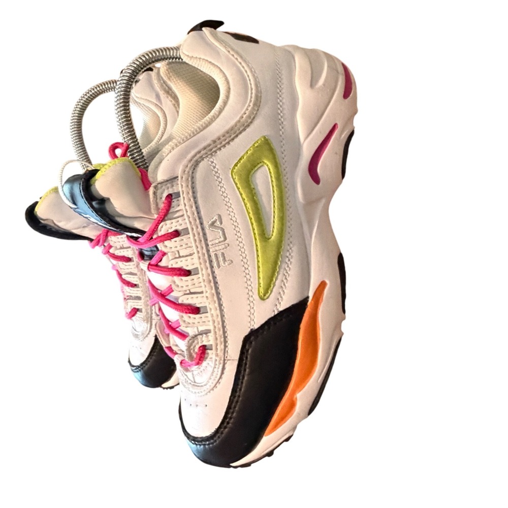 Fila Ray Tracer White Black Multi Color Chunky Sneakers Womens 8 5FM00650-133 - Picture 11 of 15